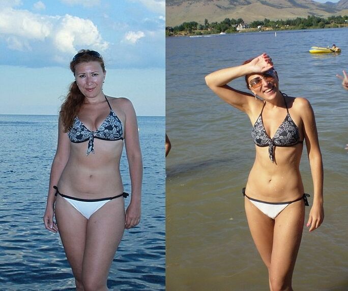 Fotot para dhe pas dietës me hikërror
